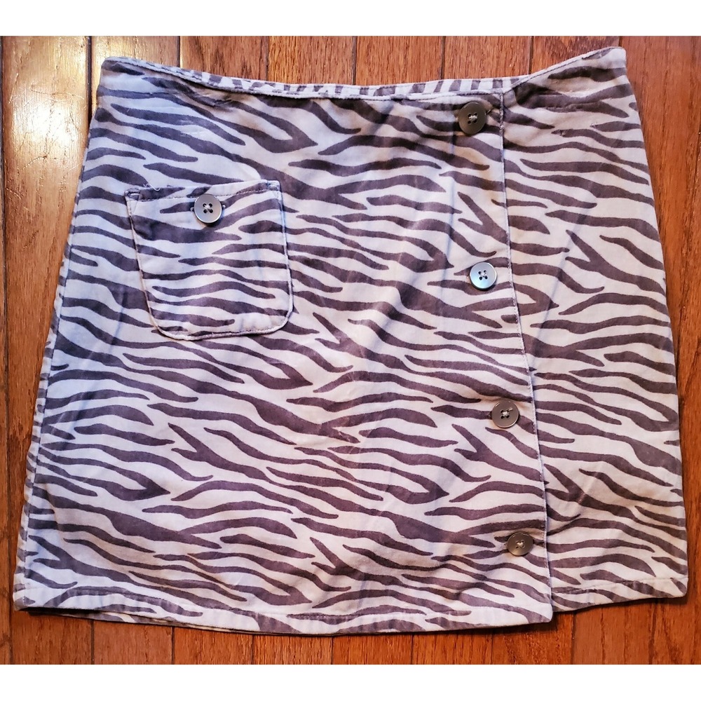 GYMBOREE Girl sz 12 Gray on Gray Velveteen Zebra Skort Skirt over Shorts